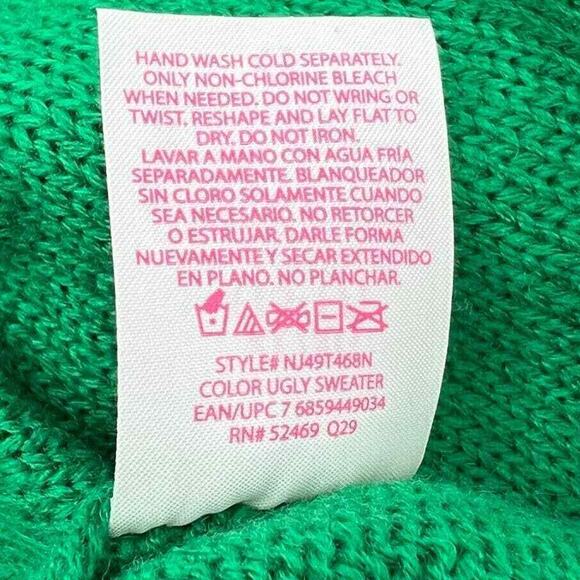 Junior Women XL 15-17 Red Green Not Another Ugly Sweater Christmas Holiday Party - Picture 6 of 9